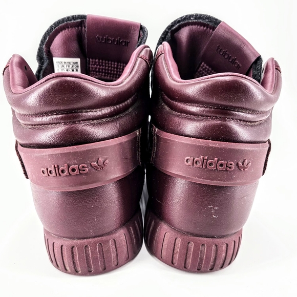 Adidas Classic Tubular Maroon High-Top Sneakers - Picture 4 of 5